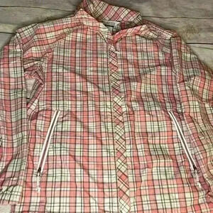 Columbia Pink Plaid Windbreaker